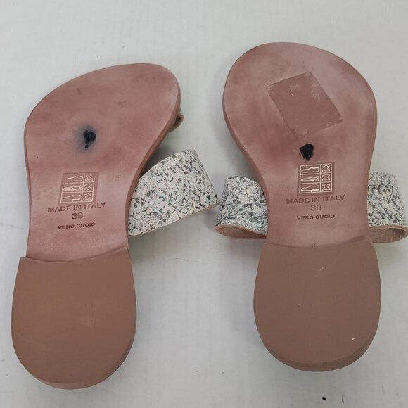 Joie A La Plage Italy Leather 2 Strap Paisley Flats Sandals New NWOB Siz… - Picture 4 of 4